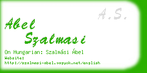 abel szalmasi business card