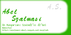 abel szalmasi business card